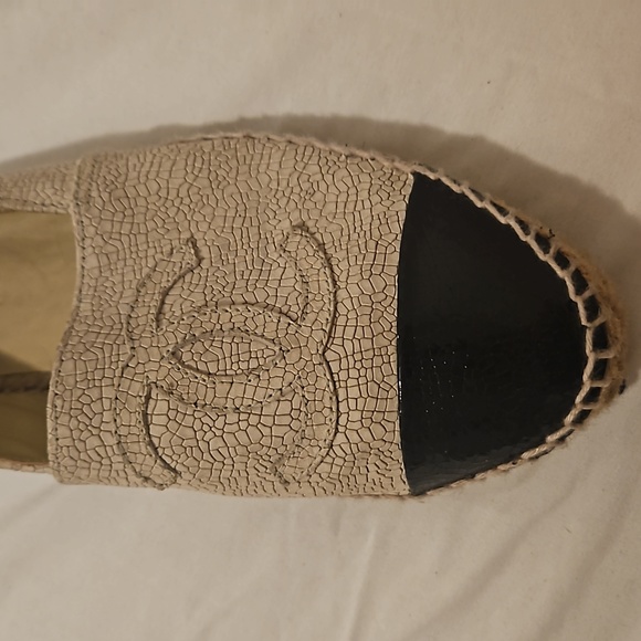 CC Denim Toile Chanel Espadrilles - Picture 9 of 13